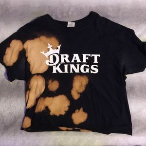 ❗️Black Bleached Stain Vintage TieDye CropTop❗️